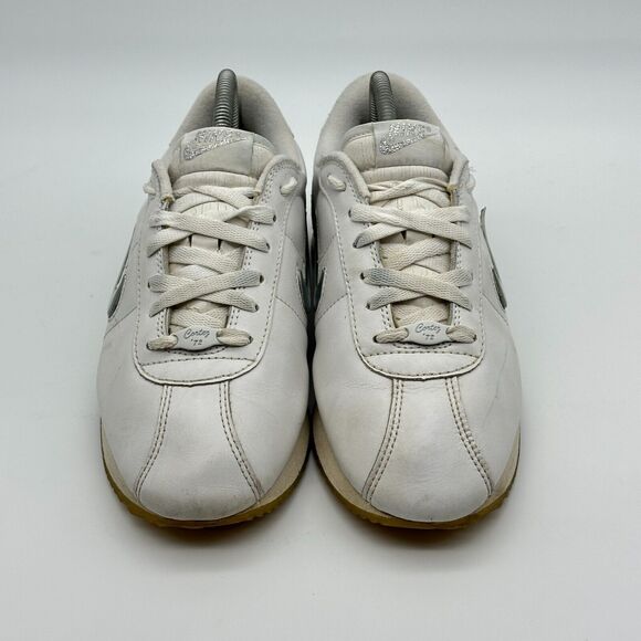 Vintage Nike Cortez Basic Jewel White Silver Mens Size 8 Leather OG Sneakers Y2K main image 13